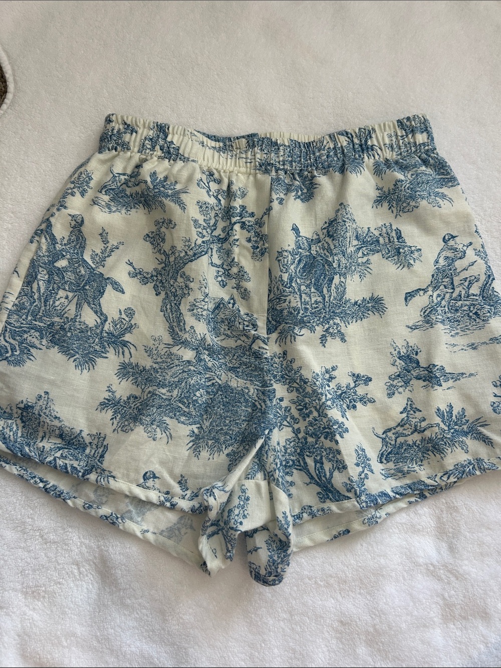 CLARE V TOILE LINEN SHORTS